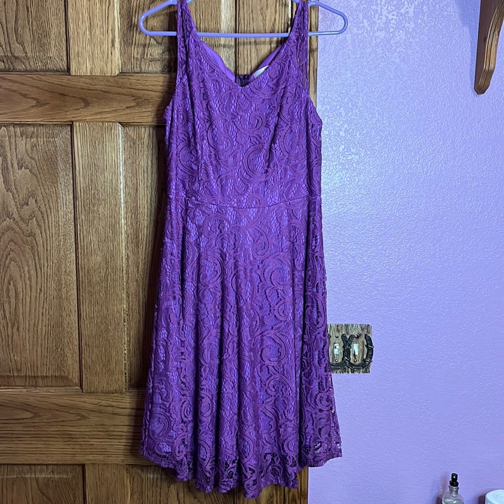 Purple lace dress size large